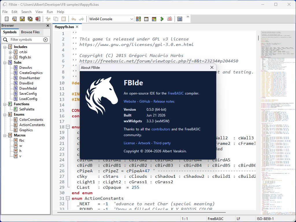 FBIde - updated (0.5.0 FINAL) - freebasic.net